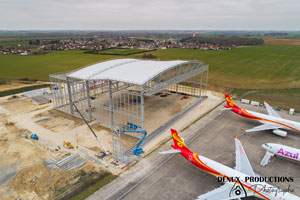 photo par drone chantier batiment construction btp orleans - region centre-val de loire